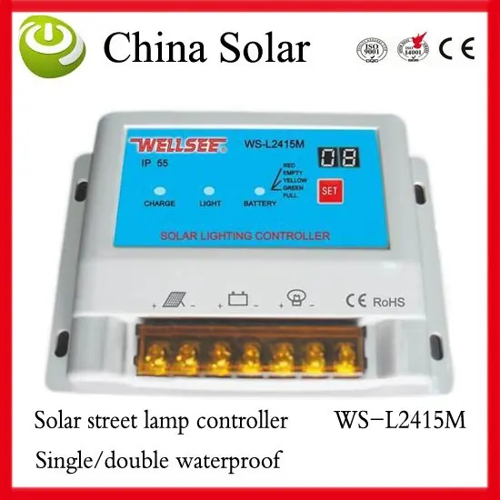 

waterproof lighting controller WS-L2415M 10A 24V/12V,Solar steet lamp controller