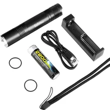 SF32 Kit LED Flashlight 18650 Cree XML T6 400 Lumen Tactical EDC Portable Flashlight Torch Light 5 Mode with Battery and Charger