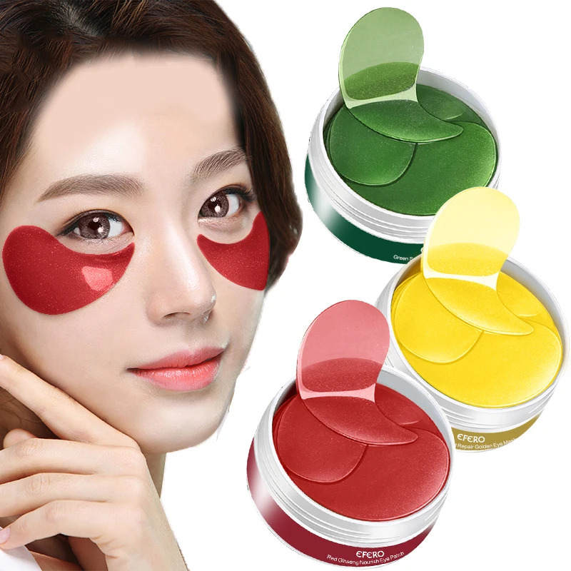 

60Pcs Collagen Eye Patch Gold Mask Dark Circles Anti Aging Crystal Eye Mask for Face Sheet Masks Anti Puffiness Eye Patches
