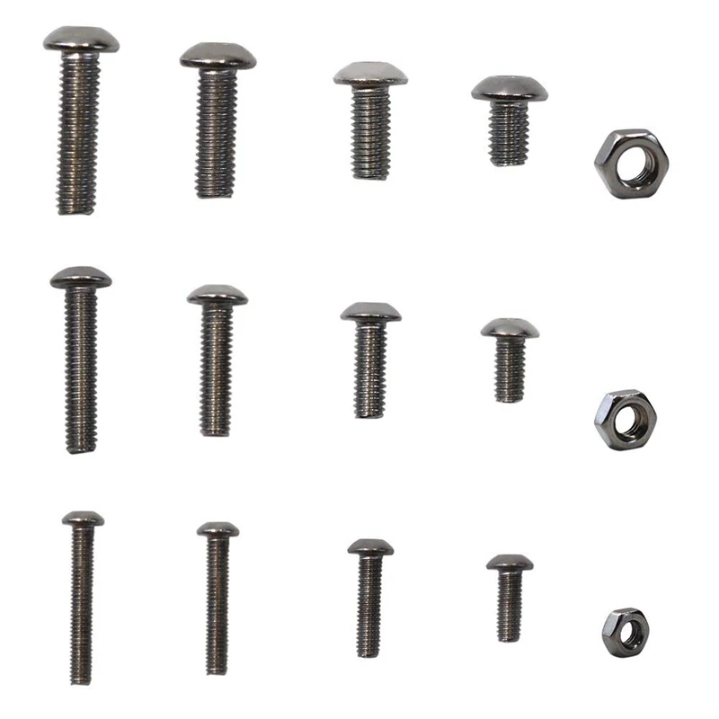500PCS 304 Stainless Steel M3M4M5 Hexagon Round Head Cap Screws Socket Bicycle Hex Bolts Assortment Kit 3