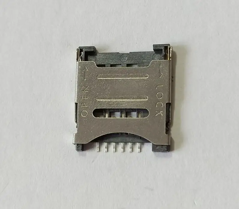 

6P PUSH small MICRO SIM card socket holder seat slot flip type