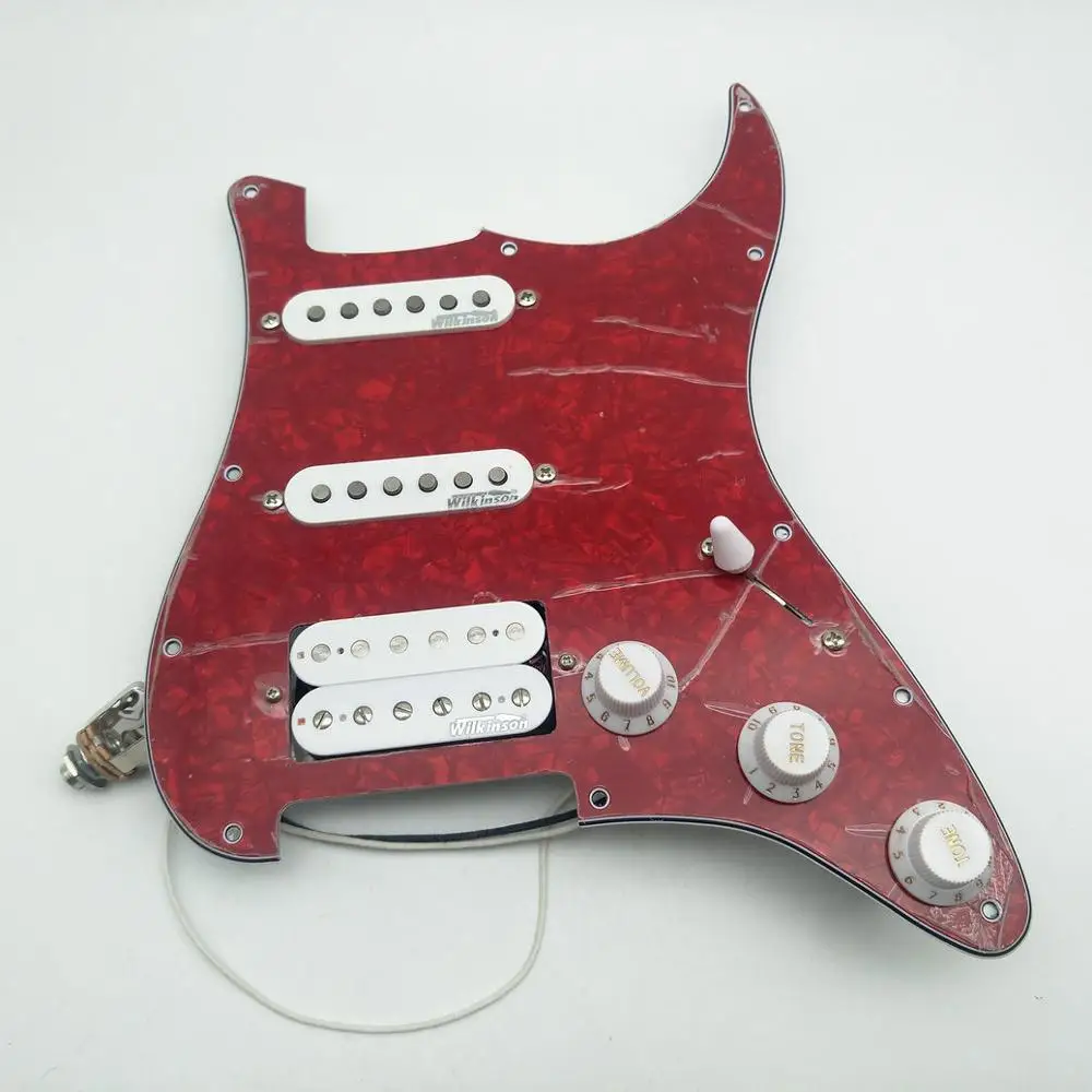 

Wilkinson SSH Alnico Pickups Pickguard Wiring Harness Suitable Push Pull function for Stratocaster Guitar