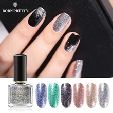 BORN PRETTY 6 мл голографический блестящий для ногтей лак для ногтей Быстросохнущий розовый Золотой Серебряный Смешанные цвета Блестящий DIY Дизайн Лак для ногтей