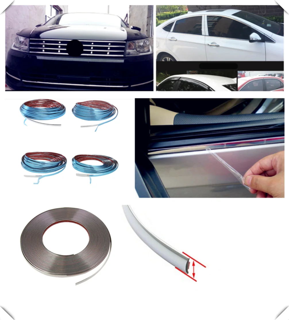 3M DIY car shape chrome decorative strip silver window bright sticker for Chevrolet WTCC Sequel Nubira Monte Kodiak Epica
