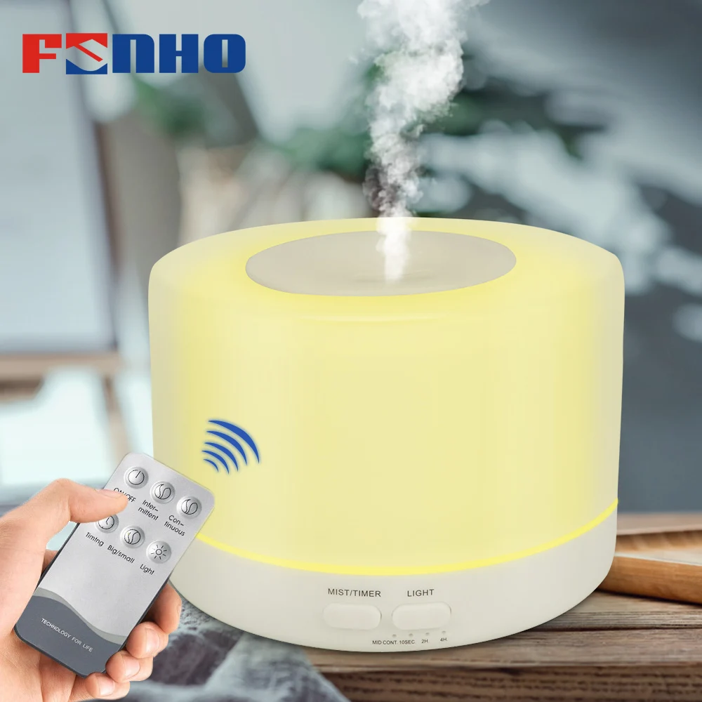 

FUNHO 500ml Air Humidifier Aroma Diffuser Essential Oil Diffuser Humificado Aromatherapy Ultrasonic Mist Maker 7 Color LED