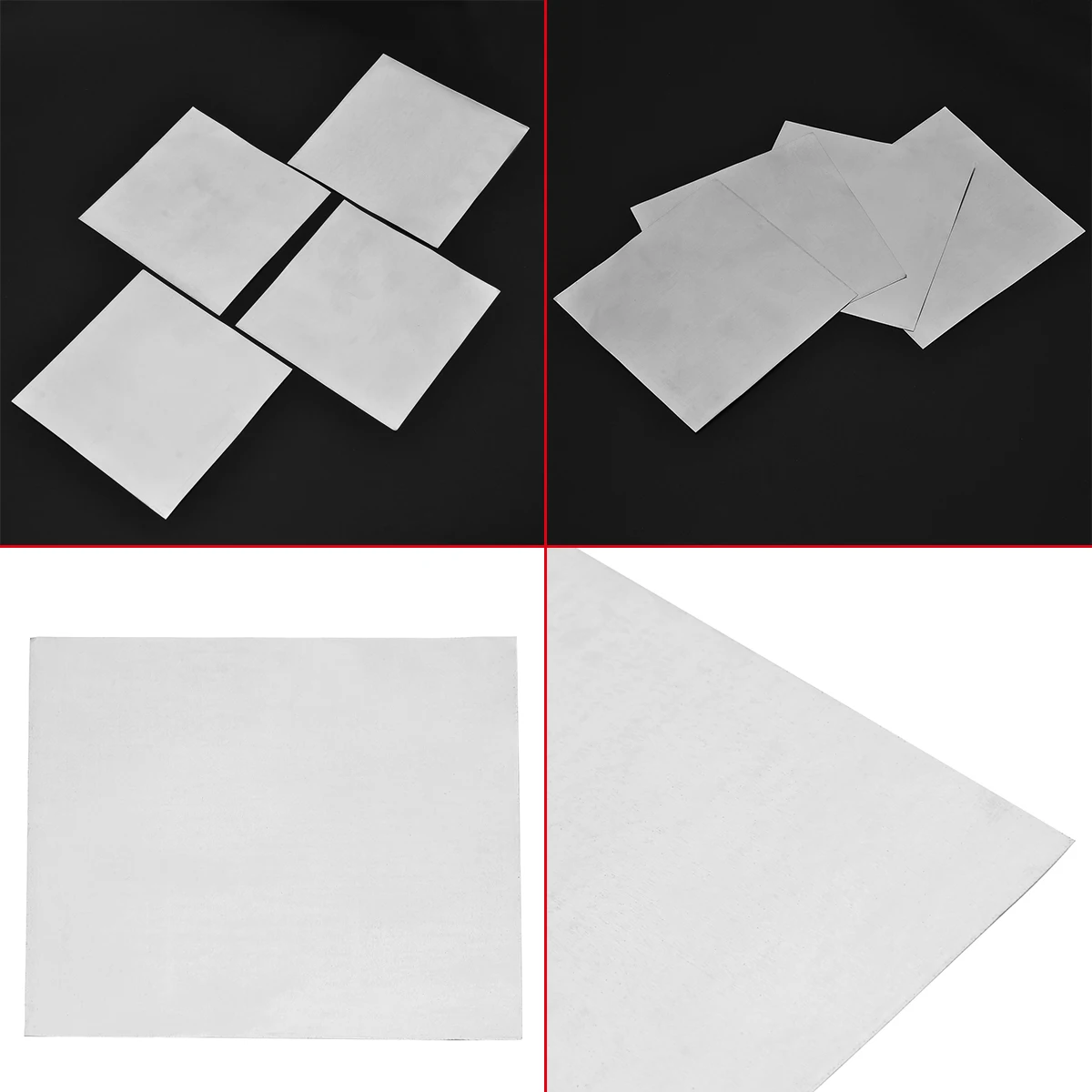 Portable 5Pcs 0.2mm Thickness High Purity Zinc Sheet 99.9% Pure Zinc Plate 140x140mm For DIY Science Lab Tools Accessories