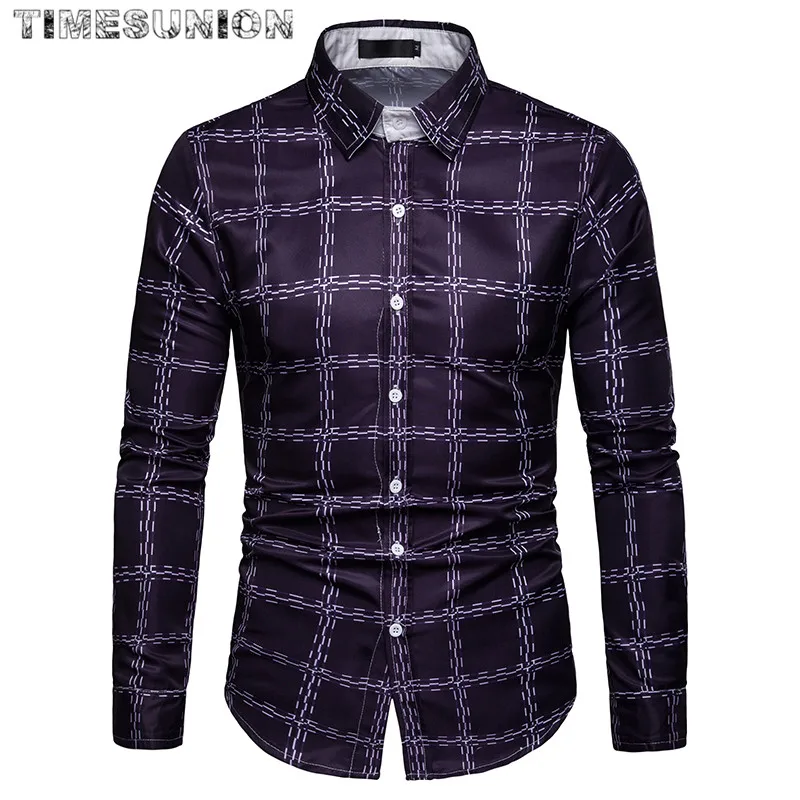 

Red White Plaid Men Shirt Fashion Men Clothes Slim Fit Men Long Sleeve Shirt Men Plaid Cotton Casual camisa masculina