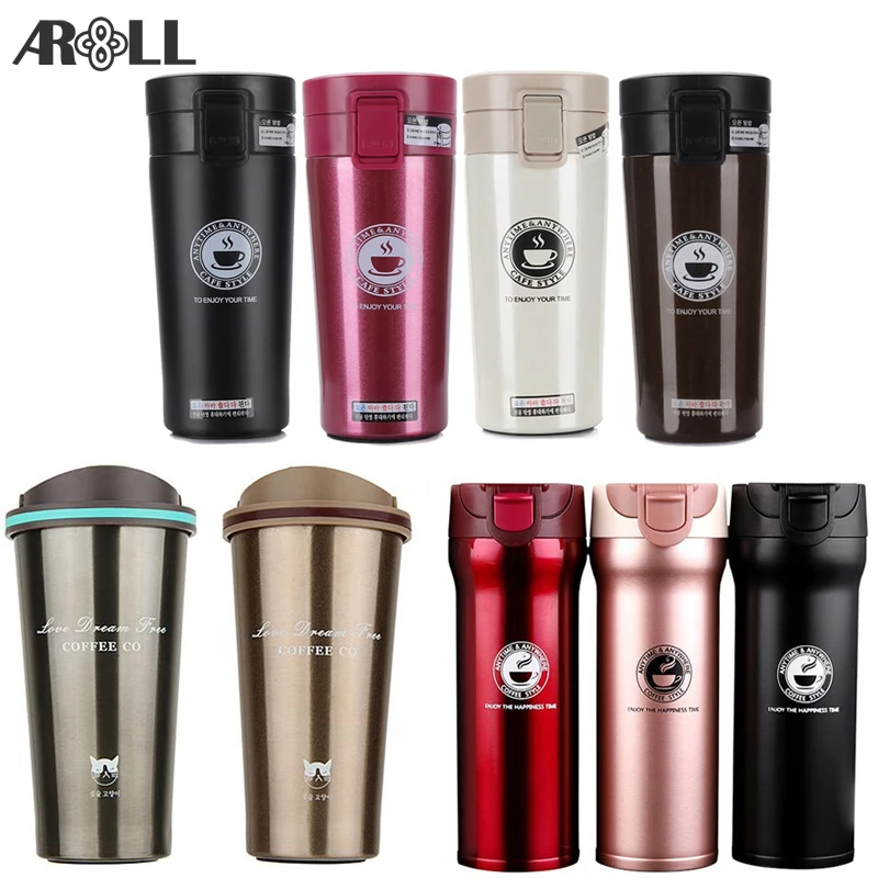 

Stainless steel Car Thermos Mug Travel Coffee Mug Cup Double Wall Thermos coffee Mug Insulated Vacuum Flasks Cup Thermocup