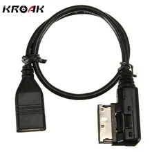 Universal MDI MMI AMI AUX to USB Female Audio AUX Adapter Cable Wire For font b