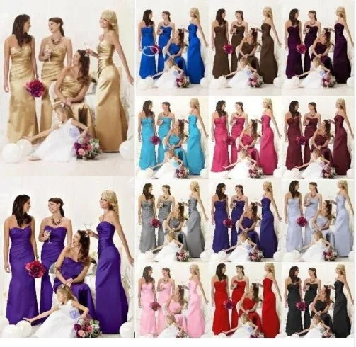 Pink and Turquoise Blue Bridesmaid Dresses