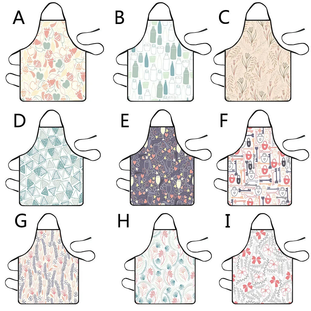 

Home Women Waterproof Cute Cartoon Kitchen Restaurant Cooking Bib Apron jardinera mujer delantal fartuch monsieur cuissine 2019