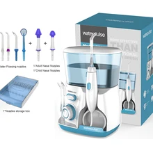 Зеленый 10 уровней Стоматологический Ирригатор мощность воды нить, 20-120PSI 800 мл ирригатор полости рта гигиена воды Flosser с насадками