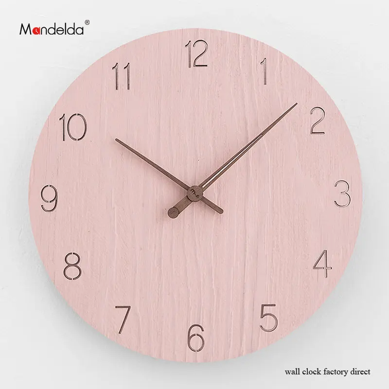 

Mandelda Japanese Suzuki Movement Online Reliable Shabby Chic Wall Clock 12 inch Accurate Luxury Commercial Digital Wall Clock