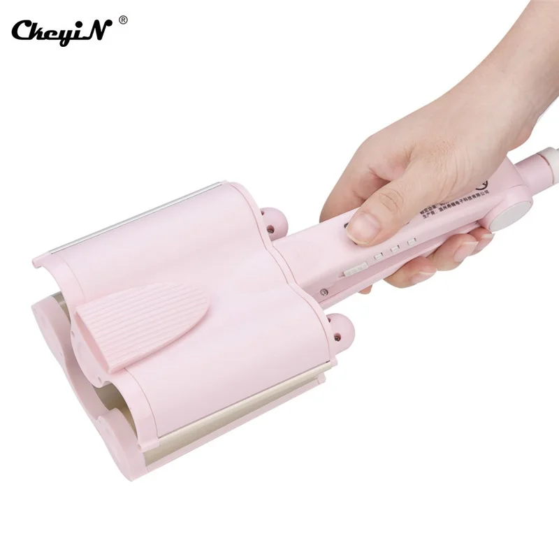 32MM Big Wave Hair Curling Iron Tourmaline Hair Curler Roller LCD Display Adjustable Temperature Curling Iron Curly 3 Barrels 32MM Big Wave Hair Curling Iron Tourmaline Hair Curler Roller LCD Display Adjustable Temperature Curling Iron Curly 3 Barrels
