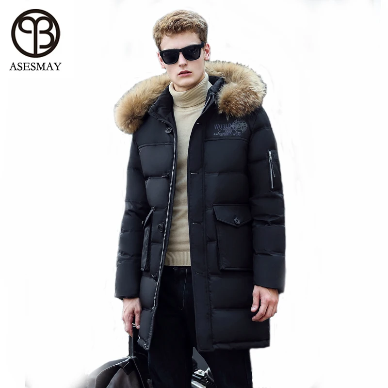 Asesmay 2016nd Clothing Hood For Jacket Goose Down Coats Men Waterproof Racfur Collar Snow Long Parka Thick Snow Warm Asesmay 2016nd Clothing Hood For Jacket Goose Down Coats Men Waterproof Racfur Collar Snow Long Parka Thick Snow Warm