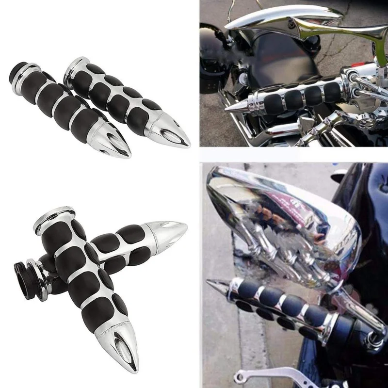 

New Cushion Black Motorcycle Hand Grips Handlebar Throttle 1" For Motocycle Handlebar Rubber Anti-slip Handle Bar