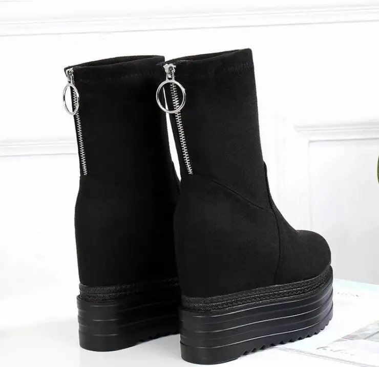 

Wedge ankle boots women's increased Martin boots women's high heel boots