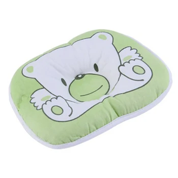 

Newborn Infant Baby Bear Pattern Pillow Sleeping Support Prevent Flat Cushion Plush Animal Shape Cute Soft Pillow