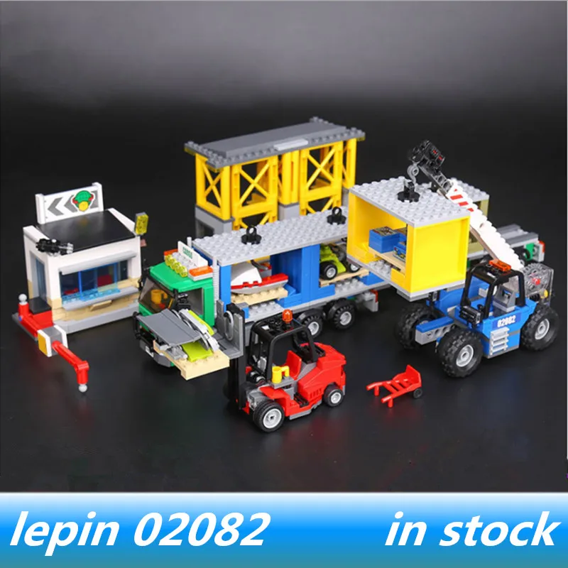 

lepin Cargo Terminal Set Lepin 02082 City Series legoing Cargo Terminal legoing 60169 Building Blocks Bricks
