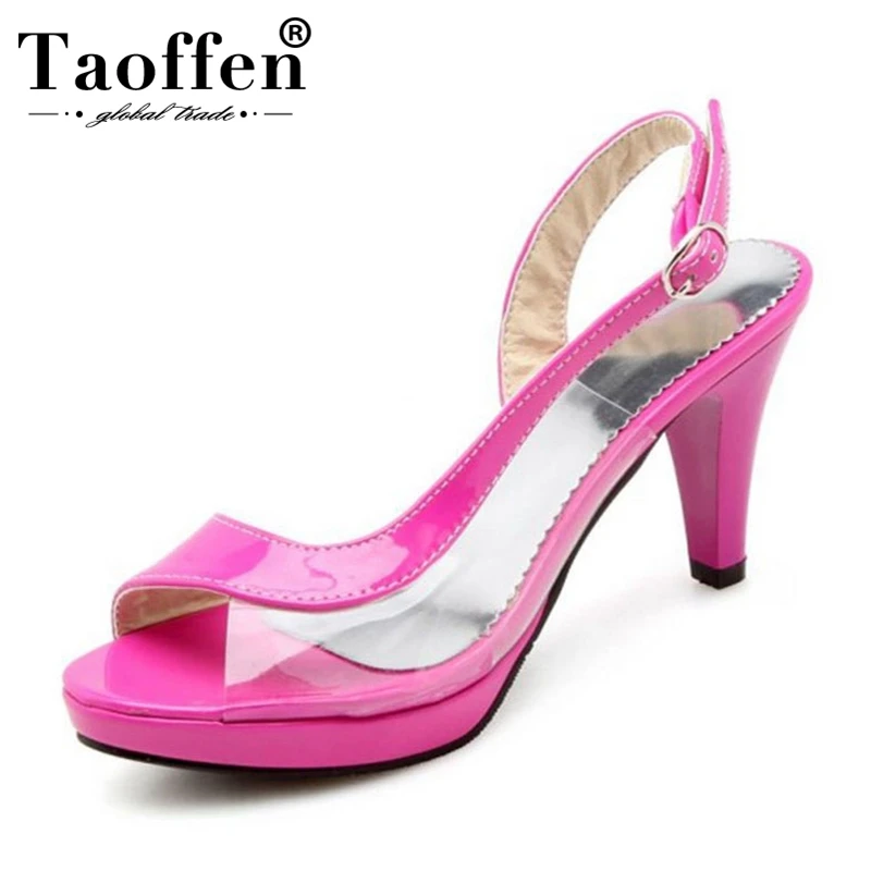 

TAOFFEN Upgraded Larges Size 32-45 Customized 6 Colors Platform Bow Women Shoes Summer Sandals High Heels Woman Sandals Footwear