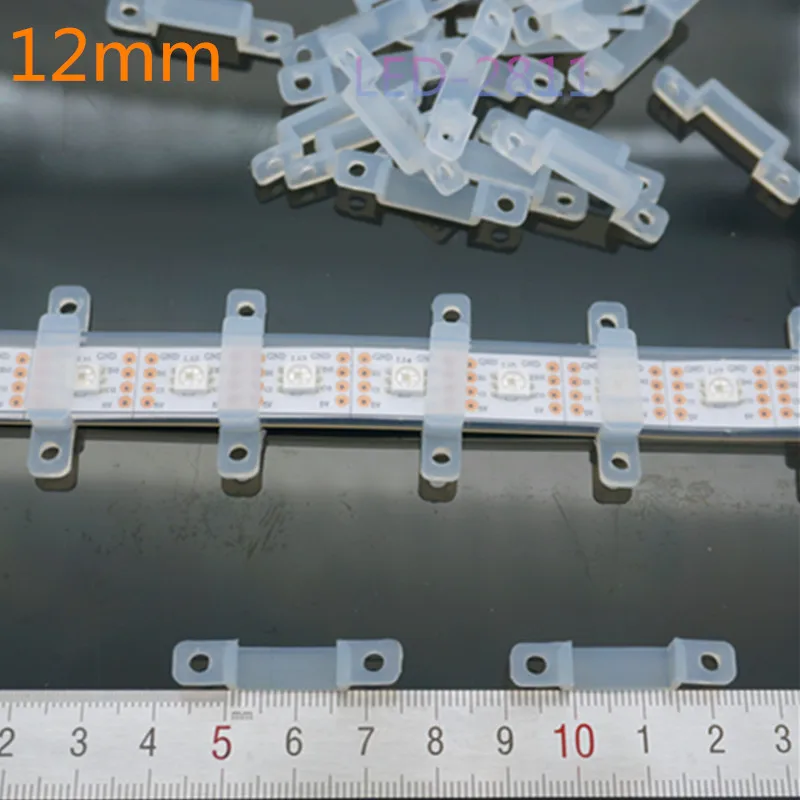 50-1000 шт. Силиконовый Клип 8 мм/10 мм/12 мм светодиодный Разъемы для 3528 5050 WS2811 RGBW RGB 5050 светодиодные ленты