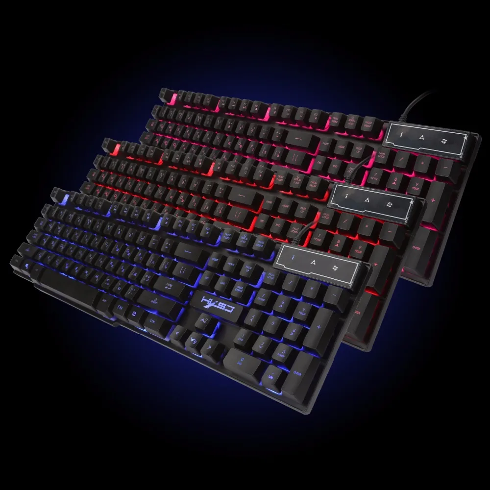 Backlit Keyboard Gaming Wired Russian Keyboard USB Layout 3 Color LED Keycaps Ergonomics For Gamer Computer Laptop (6)