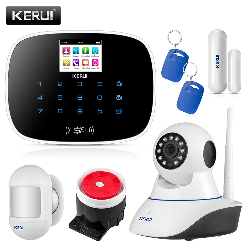KERUI G19 дом охранной сигнализации 2 4 дюймов TFT цветной экран WiFi беспроводной с IP
