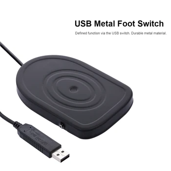 

USB Metal Foot Switch Operated Pedal Controller One Key Customized Keyboard Mouse Multimedia Function Character String