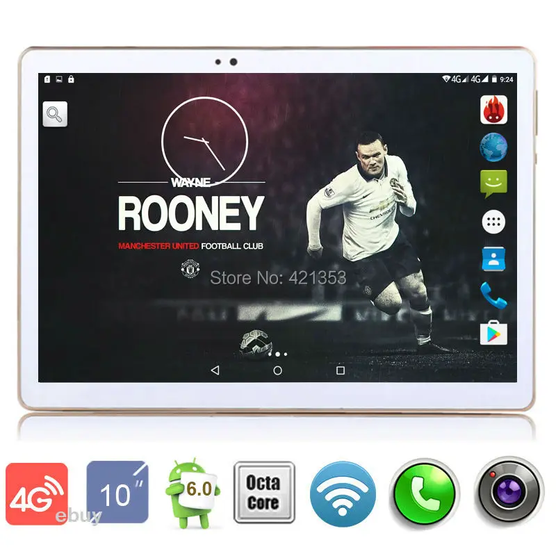  DHL Free Shipping 10 inch Tablet PC Octa Core 4GB RAM 32GB ROM Wifi OTG 4G LTE Android 6.0 Tablet Laptop GPS Pad tablet pcs 10.1 