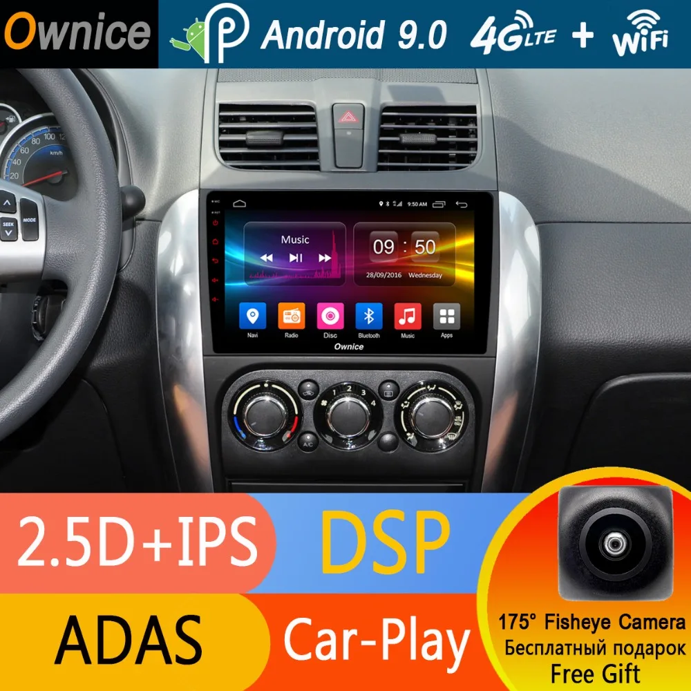 

9" IPS Android 9.0 Octa Core 4GB RAM+32GB ROM Car DVD Player GPS Radio Stereo 4G For Suzuki SX4 2013 2014 2015 2016 DSP CarPlay