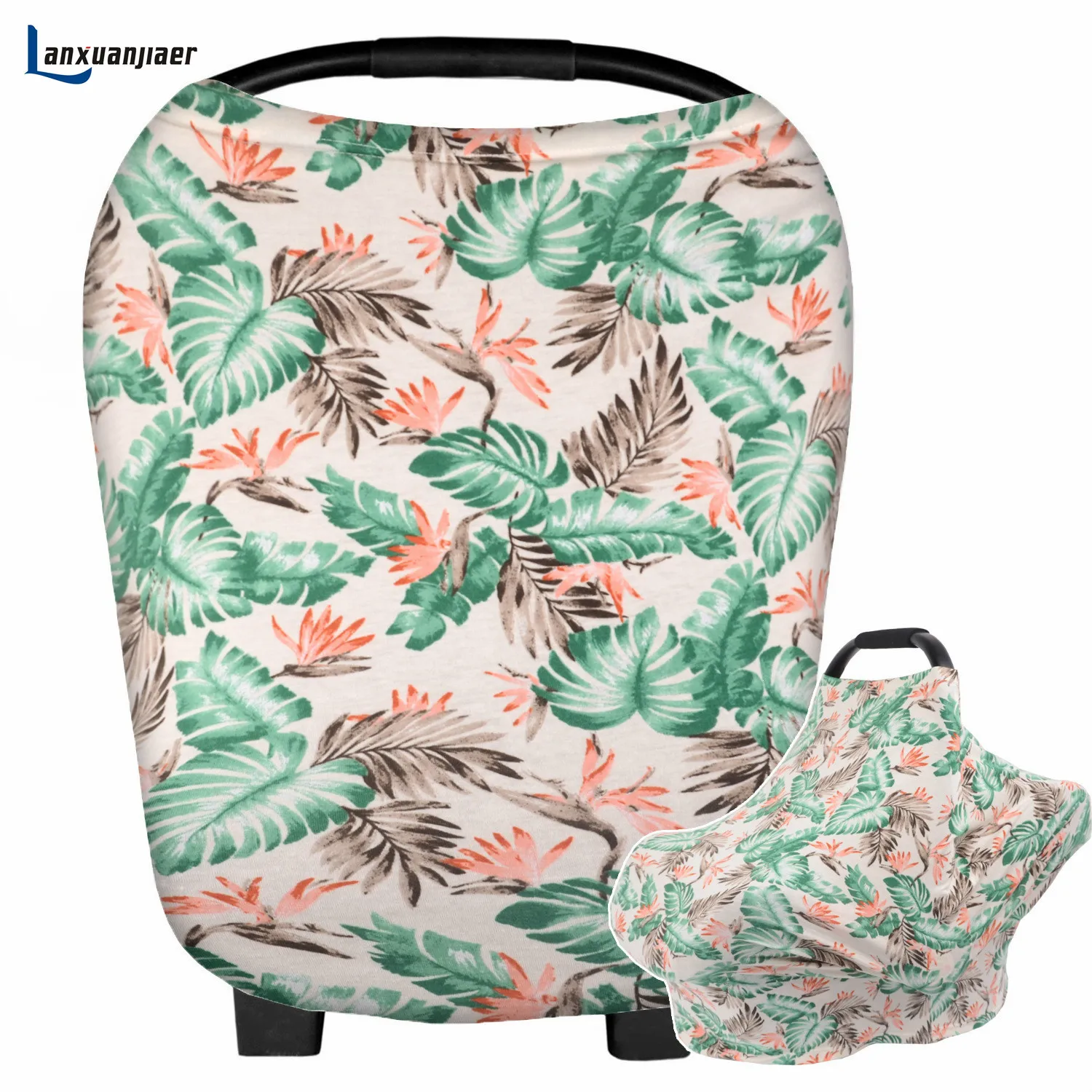Multi use Breastfeeding Cover Soft and stretchy fabric easily covers High Chairs, Shopping Carts