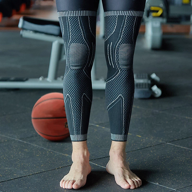 2PCS Leg Warmers 3D Knitting Weaving Long Compression Leg Sleeve Cycling Basketball Running Knee Leg Protector Support Dropship