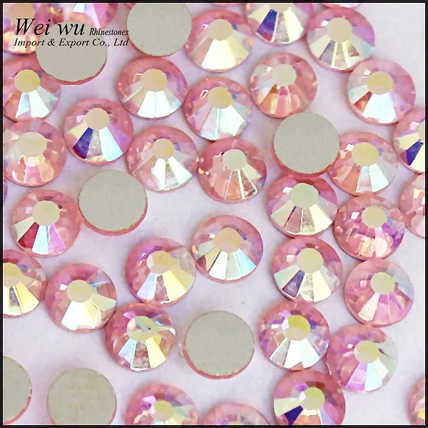 Круглые SS4 светло-розовые ab стеклянные камни 1440 шт для ногтей приклеивающиеся Стразы для ногтей без горячей фиксации