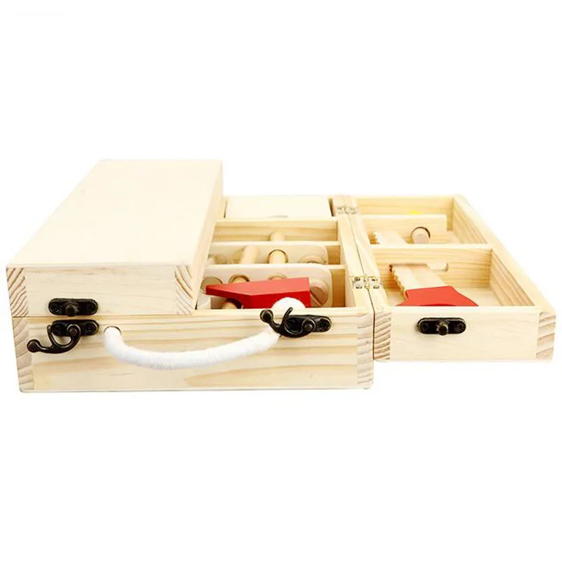 Детские деревянные гайки ящик для инструментов сервис моделирования ремонтный инструмент дети ролевые игры игрушки