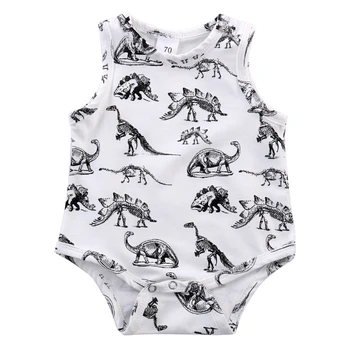 

Baby Boys Girls Clothes Short Sleeve Cartoon Dinosaurs Bodysuit Summer 2016 Newborn Baby Girl Boy Clothing Bodysuits Cottton