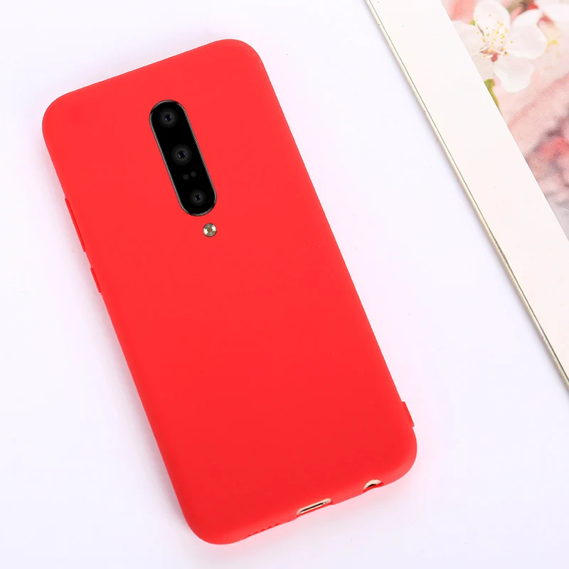 Силиконовый чехол ярких цветов для Oneplus 5 5 t 6 6 t 7 Pro, мягкая задняя крышка из ТПУ для Oneplus 5 t, чехол One Plus 6 t 7 5 6 1+ чехлы для телефонов - Цвет: Red