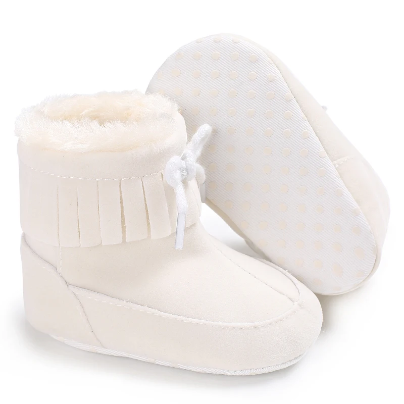 Мода на возраст от 0 до 18 месяцев, для маленьких мальчиков и девочек; теплые ботинки для новорожденных, малышей, для детей, на мягкой подошве; зимняя обувь на нескользящей подошве;