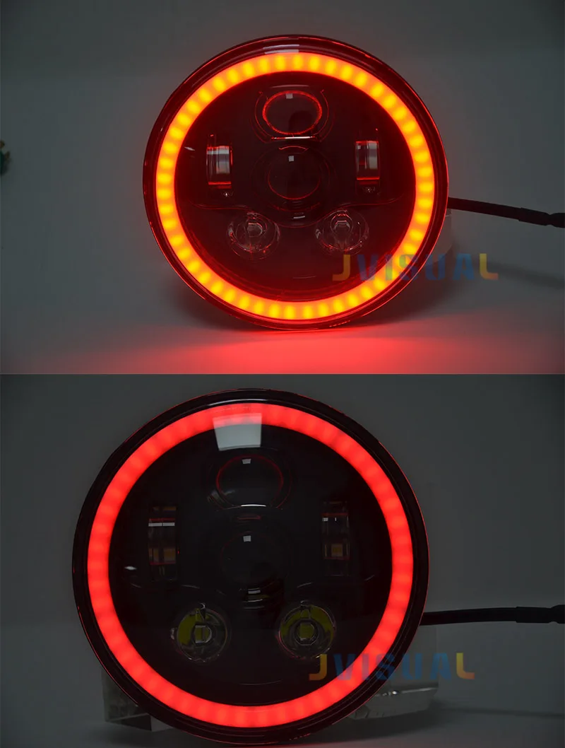 7 &quotголовной светильник из черного хрома sheration Высокий Низкий Луч RGB круглый 883