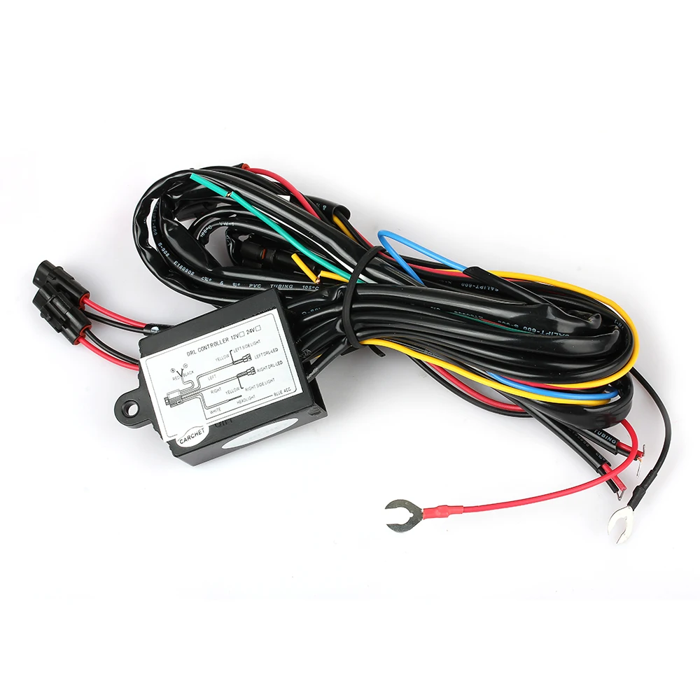 

CARCHET DRL Relay Car Daytime Running Lights Harness Control On Off Dimmer Vehicle LED Daytime Running Relay DC 12V 2.5A 30W