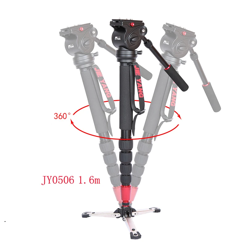  JIEYANG JY0506 JY0506B Aluminum Professional Video Monopod Tripod For Video Camera DSLR Camcorder &