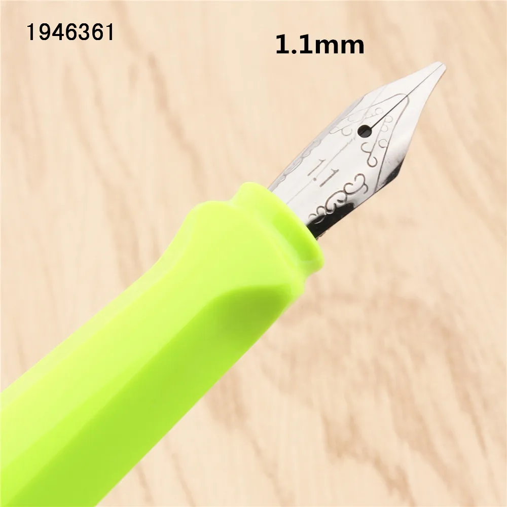 Jinhao 871 Fluorescent green Gothic parallel the art flower body art Flat Tip Vinyl Tibetan Arabic Student office Fountain Pen