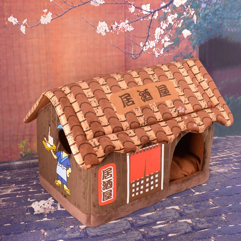 Cute club cat dog pet bed house Soft luxury small dog