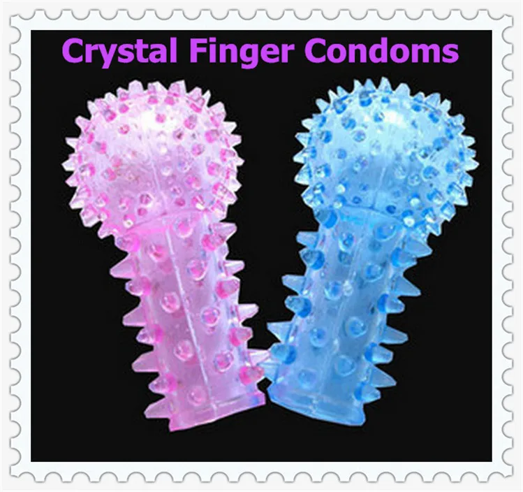 Crystal Finger Condoms Spike Sleeve Of Fingers G Spot Orgasm