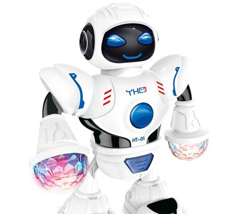 NEW Dancing Robot Toys Electronic Robot Smart with Music Flashing LED Light Walking Toys With Box Christmas Gift Toys For Kids