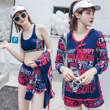 Серфинговые купальники для женщин купальники купальник из двух частей Badpak Бразильский бикини женский спортивный костюм из трех предметов корейский