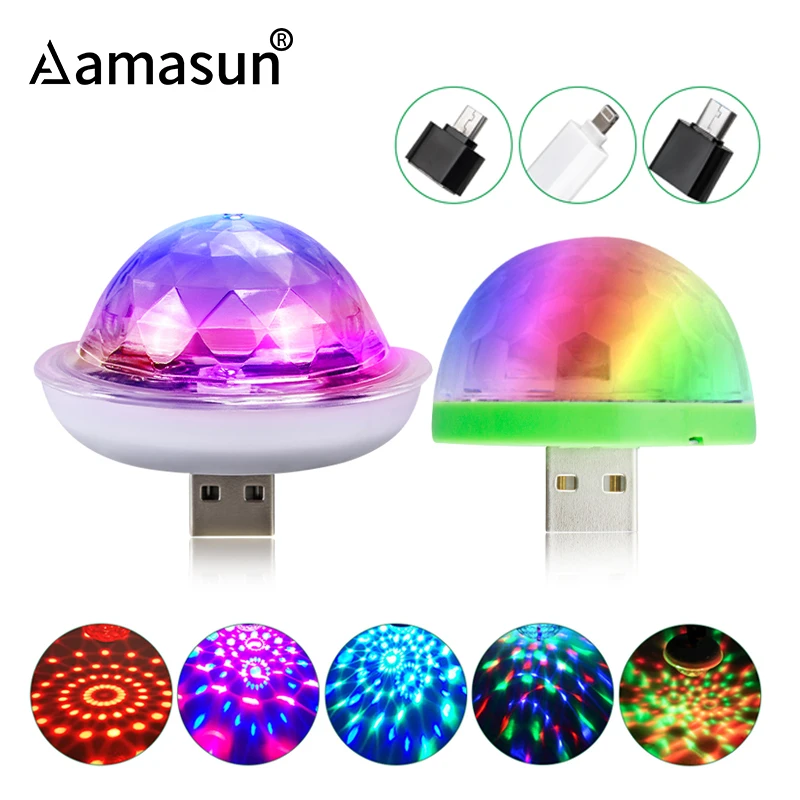 

Mini Decorative LED Lights Magic USB Sound Party/Fairy Lights Disco/Stage/DJ/Christmas for Holiday Wedding RGB Atmosphere Lamp