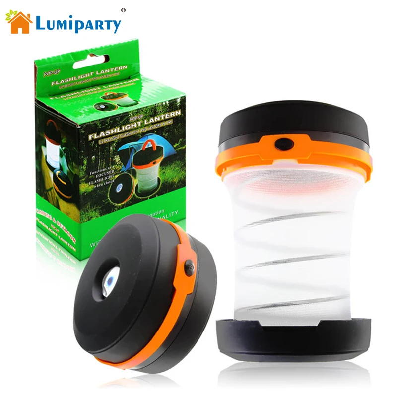 

Lumiparty Multifunction 3 Colors Retractable 5 LED Outdoor Waterproof Camping Lantern Portable Mini Tent Light Emergency Lamp