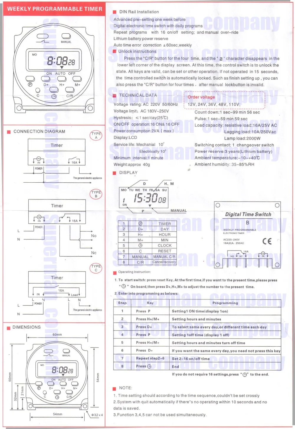 Cn101b ac 12v 24v 220v 110v digital