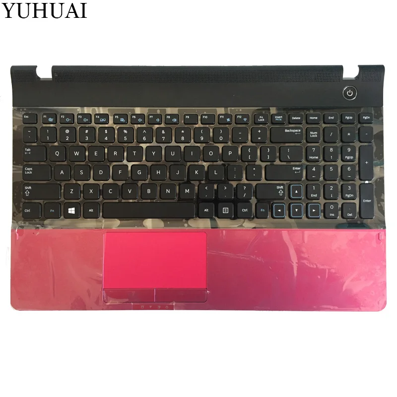 

New US For samsung NP300E5A NP305E5C NP300e5x NP305E5A 300E5A 300E5C 300e5x 300E5Z US laptop keyboard with red Palmrest COVER