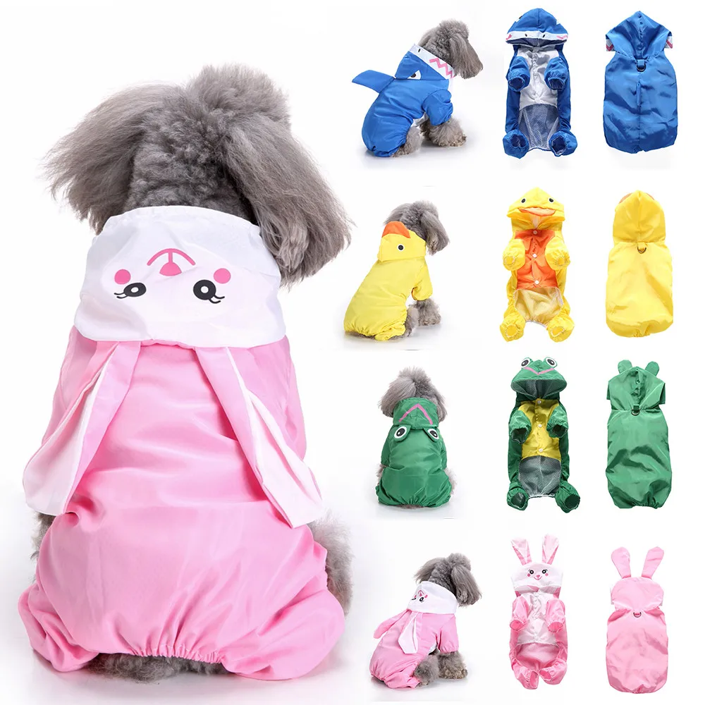 

Cute Cosplay Dog Raincoat Clothes Waterproof Rain Jumpsuit For Medium Small Dogs Outdoor Pet Clothing Coat